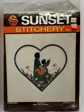 Vintage Sunset Stitchery Embroidery Kit Unopened